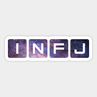 INFJ Galaxy Blocks Sticker